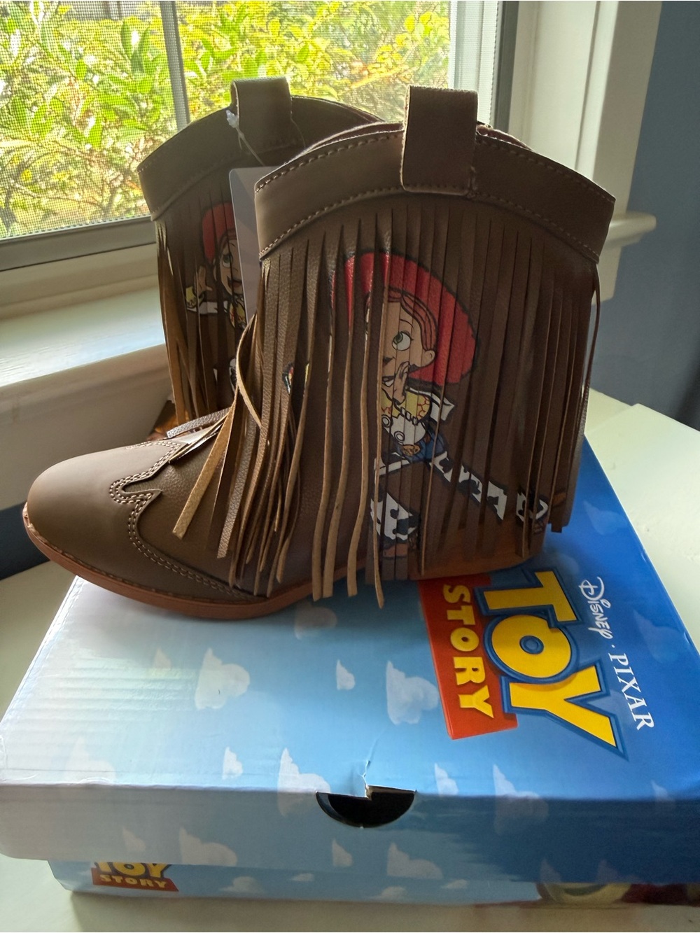 Disney Toy Story Jessie Brown Fringe Cowboy Boots for Kids